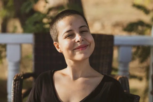 Woman smiling