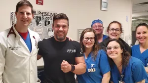 Israel Martins and cath lab team