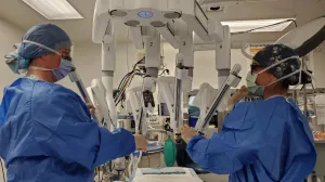 Thoracic surgeons use robotic technology.