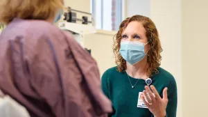 Doctor talking with a patient