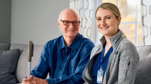 Nurse with dementia patient