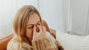 Woman with a headache