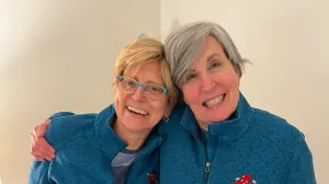 Kelly Nixon and Michelle Wood hugging