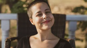 Woman smiling