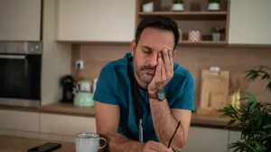 A man who looks tired 