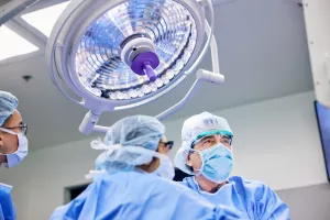 Gennaro Carpinito, MD performing an urology surgery. 