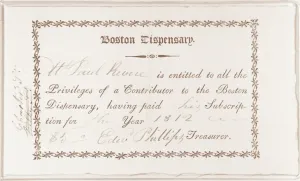 Boston Dispensary, Paul Revere voucher