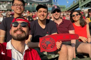 Internal medicine residents at baseball game