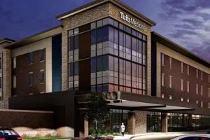 Behavioral health hospital exterior rendering