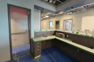 Behavioral health hospital interior nurses station