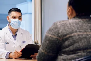 Doctor consulting with patient