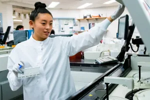 Lab technician at Tufts Medicine